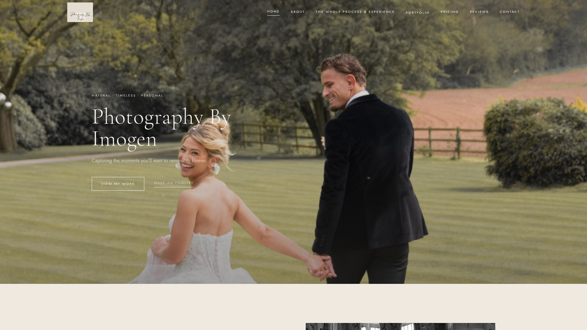 Photography by Imogen website preview